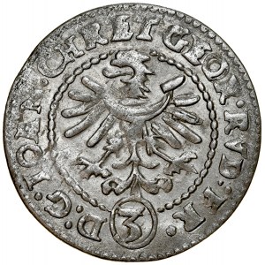 Silesia, Duchy of Legnicko-Brzesko-Wołowskie, Jan Chrystian and Jerzy Rudolf 1603-1621, 3 krajcary 1607, Zloty Stok.