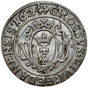 Zygmunt III 1587-1632, Grosz 1624, Gdańsk.