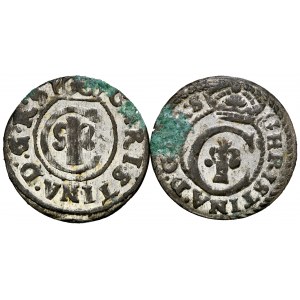 Krystyna 1632-1654, Szeląg 1639, 1643, 1645, 1649, Ryga.