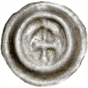 Western Pomerania, button brakteat 13th century, Arrow, Stralsund or Tąglim, Anklam, Av: Arrow with crossbar.