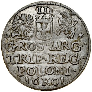 Sigismund III 1587-1632, Trojak 1601 K, Krakow.