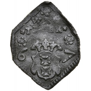 Gdańsk, Żeton 1567, A.: Renesansowy kartusz z herbem miasta Gdańska, w polu napis WAL / TEKEN, po bokach cyfry 6-7, Rv.: Cyfry 67. Multipla.