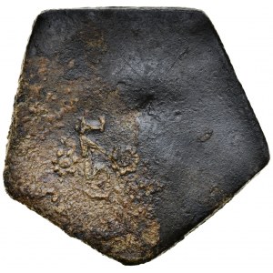 Gdańsk, Żeton 1571, A.: Renesansowy kartusz z herbem miasta Gdańska, po bokach litery F-B, napis otokowy: DANCZ / KER / WAL / TEKEN / 1571 Rv.: W polu data 1571 i ozdobniki.