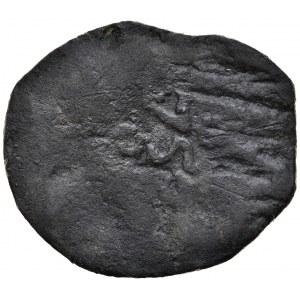 Gdańsk, Żeton 1575, A.: Wilk w prawo, pod nim fale, nad nim w polu cyfry 7-5 oraz ozdobniki, pod nim punca z cyfrą 8, Rv.: W polu cyfry 75.