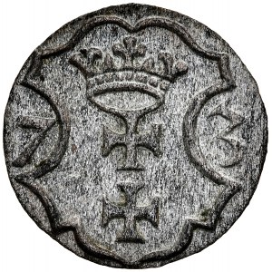Denar 1573, Gdańsk, Bezkrólewie, RR.