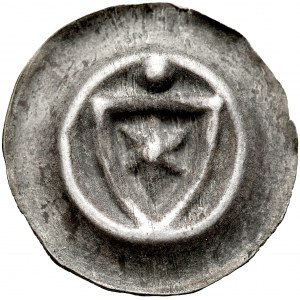 Teutonic Order, Button Brakteat, Av.: Teutonic shield, on it a star, above it a dot.