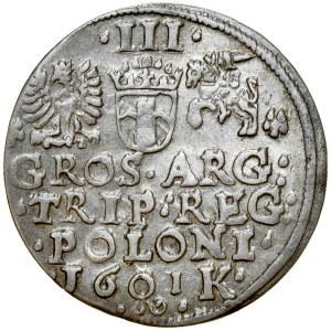 Zygmunt III 1587-1632, Trojak 1601 K, Kraków.