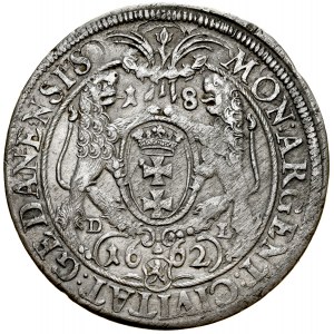 John II Casimir 1649-1668, Ort 1662 D-L, Gdansk.