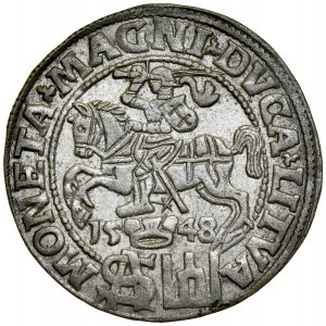 Zygmunt II August 1545-1572, Grosz na stopę polską 1548, Wilno. L/LITVA