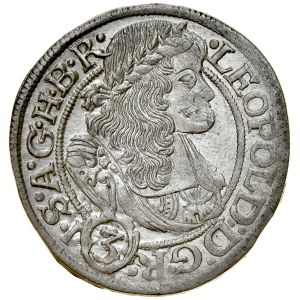 Śląsk, Leopold I 1657-1705, 3 krajcary 1669 SHS, Wrocław.