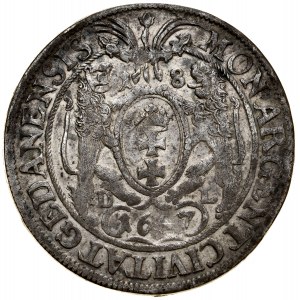 Johannes II. Kasimir 1649-1668, Ort 1657 D-L, Danzig. R5.