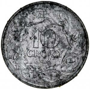 Generalne Gubernatorstwo, 10 groszy 1923, Cynk.