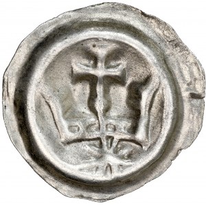 Teutonic Order, Button Brakteat, Av: Crown, above it a cross supported on a dot, below it a star.