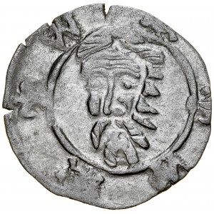 Silesia, Sigismund of Luxembourg 1419-1437, Halerz ca. 1422, Av.: Head of St. John, Rv.: Bohemian Lion, Wroclaw.