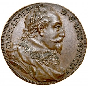 Szwecja, Medal autorstwa Hedlingera z 1733 roku wybity z okazji inauguracji uniwersytetu w Uppsali.
