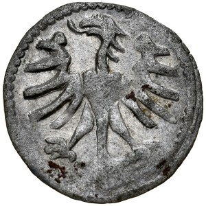 Alexander Jagelovský 1501-1506, denár, Av: Pogo, gotické písmeno A.