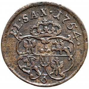 August III 1733-1763, Penny 1754, Gubin.