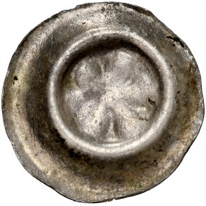 Western Pomerania, button brakteat 13th century, Pyrzyce, Pyritz, Av: Five-leaf rosette.