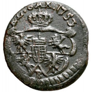 August III 1733-1763, Szeląg 1753 B, Drezno.
