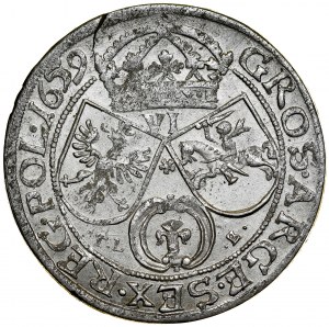 Jan II Kazimierz 1649-1668, Szóstak 1659 TL-B, Kraków.