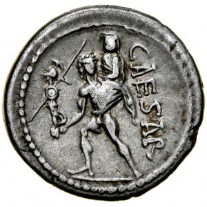 Rzym, Roman Republic, Denar 47-46 r. p.n.e., Julius Caesar.