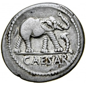 Rzym, Roman Republic, Denar 49-48 r. p.n.e., Julius Caesar.