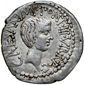 Rzym, Roman Republic, Denar 41 r. p.n.e., Octavianus August / Marcus Antonius