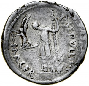 Rzym, Roman Republic, Denar 44 r. p.n.e., Julius Caesar / P. Sepullius Macer.