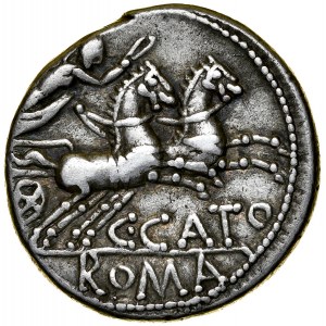Rzym, Roman Republic, Denar 123 r. p.n.e., C. Porcius Cato.