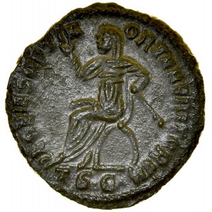 Rzym, Kaludiusz II Gocki 268-270, 1/2 follisa, pośmiertna emisja z 317-318, Saloniki.