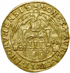 Jan II Kazimierz 1649-1668, Dukat 1661/0 HD-L, Toruń.