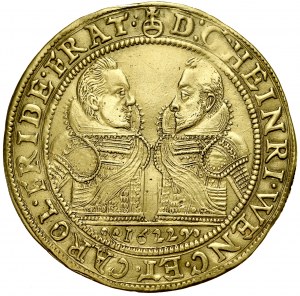 Śląsk, Księstwo Ziębicko-Oleśnickie, Henryk Wacław i Karol Fryderyk 1617-1639, 3 Dukaty 1622 H-T, Oleśnica.