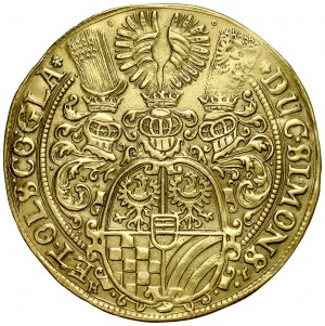 Śląsk, Księstwo Ziębicko-Oleśnickie, Henryk Wacław i Karol Fryderyk 1617-1639, 3 Dukaty 1622 H-T, Oleśnica.