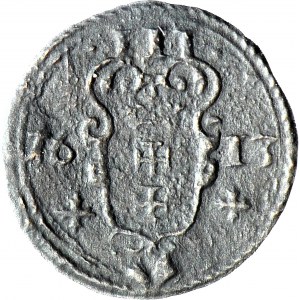 R-, Zygmunt III Waza, Ternar 1613, Gdańsk, Tarcza gotycka, R4