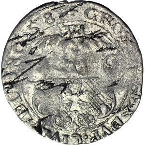 RR-, Karl X. Gustavus, Sechster von 1658, Elbląg, ERROR GSTAVUS ohne U nach G