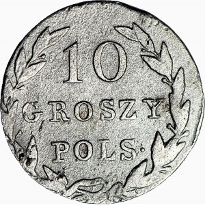 R-, Königreich Polen, 10 groszy 1831 KG, selten, Berezowski 4zł