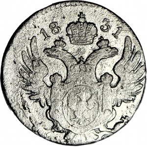 R-, Königreich Polen, 10 groszy 1831 KG, selten, Berezowski 4zł