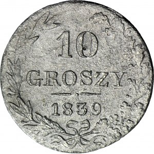 R-, Królestwo Polskie, 10 groszy 1839