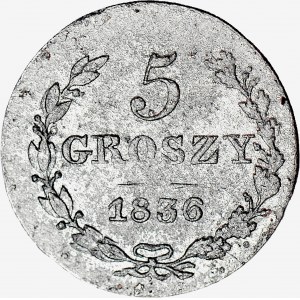 RR-, Königreich Polen, 5 groszy 1836