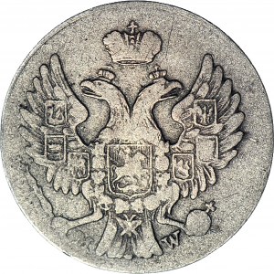 R-, Königreich Polen, 5 groszy 1840, Punkt nach dem Nennwert (5.)