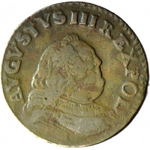 RR-, August III Sas, 1755 Pfennig, anomal