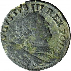 RRR-, Augustus III Sas, Shelly 1752, Gubin, Buchstabe O, B. RZADKI, R7