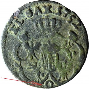 RRR-, Augustus III Sas, Shelly 1752, Gubin, Buchstabe O, B. RZADKI, R7