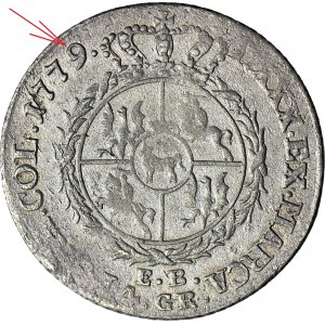 RR-, Stanislaw A. Poniatowski, 1779 EB Zloty, seltener Jahrgang, Prägung 44.004 Stück.