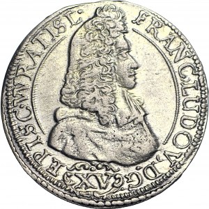 Śląsk, Franciszek Ludwik, 15 krajcarów 1694, Nysa, piękne