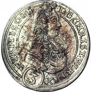 Schlesien, Chrystian Ulryk, 3 krajcary 1696 LL, Olesnica