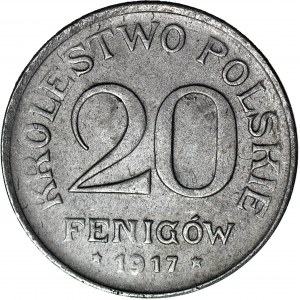 Kingdom of Poland, 20 fenig 1917 FF
