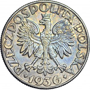 5 gold 1936 Sailing ship, minted