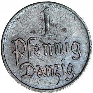 Wolne Miasto Gdańsk, 1 fenigi 1923, mennicze