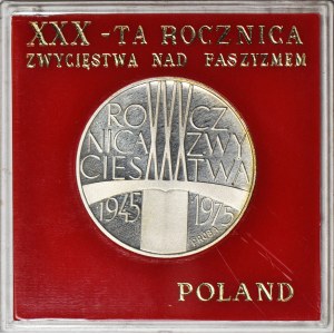 200 złotych 1975, XXX Zwycięstwo nad faszyzmem, miecz, PRÓBA, srebro
